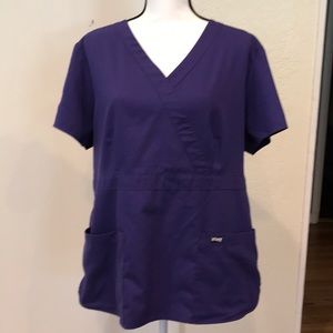 Grey’s Anatomy Purple Scrub Top Size XL Like New!